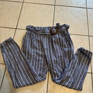 STREETWEAR SOCIETY Blue with white stripes pants